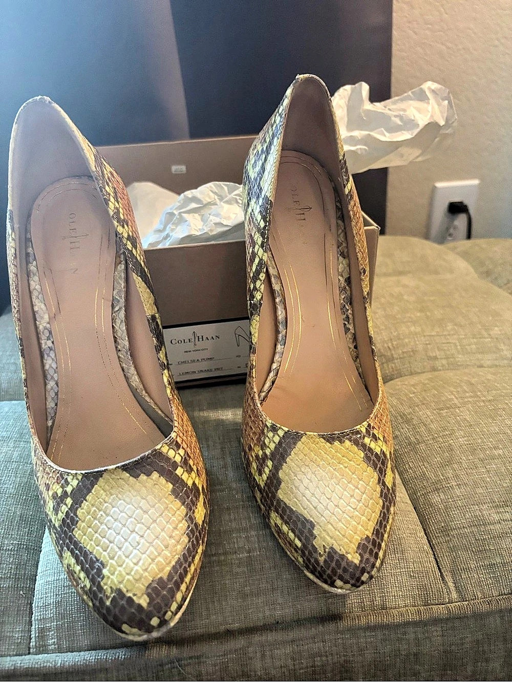 Cole Haan Animal Print Pointed-Toe Heels